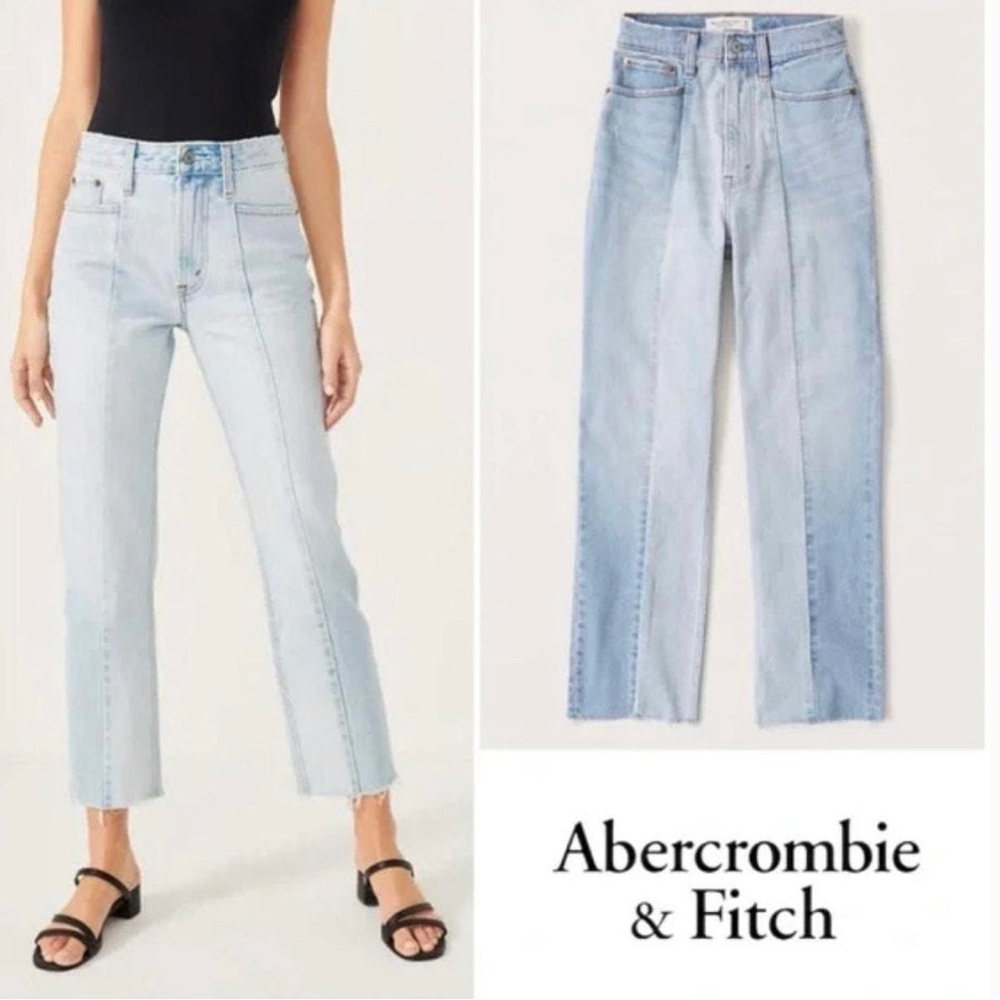Abercrombie and Fitch Two Toned High Rise Mom
Jeans. Size 4R